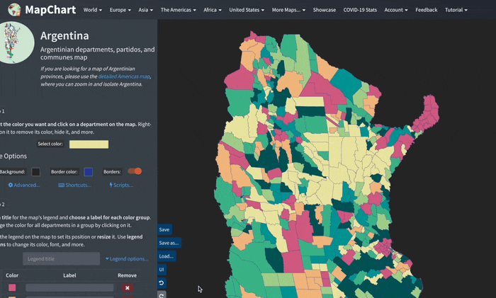 A GIF showing how you can access MapChart Plus from any device