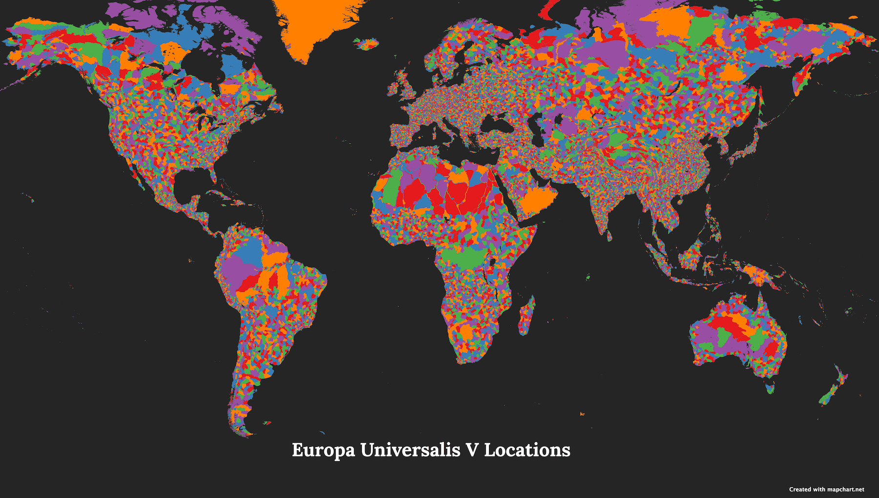 A preview of the Europa Universalis V (Locations) map.