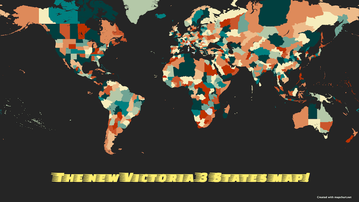 A preview of the Victoria 3 states map.